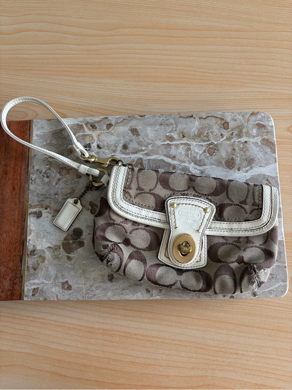 Coach Legacy Style Turn Lock Wristlet